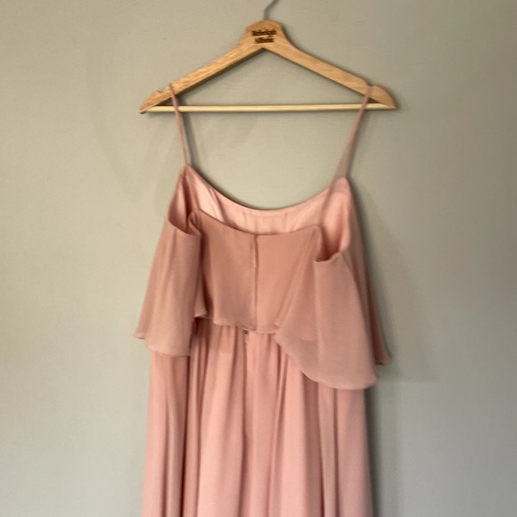 Watters & Watters Pink Chiffon Maxi Bridesmaids Dress in Morganite Size 18W - Picture 7 of 10